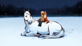 Фоновый кадр с франшизы Мальчик, крот, лис и лошадь