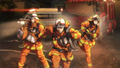 Фоновый кадр с франшизы Дайго из пожарной команды: Оранжевый, спасающий страну